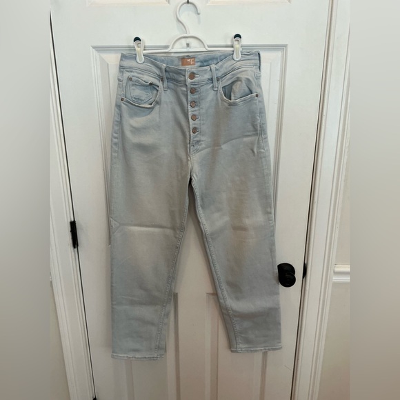 Mother denim jeans The Pixie Tomcat Ankle in Pina Colada Paradise sz 33 - Picture 3 of 11